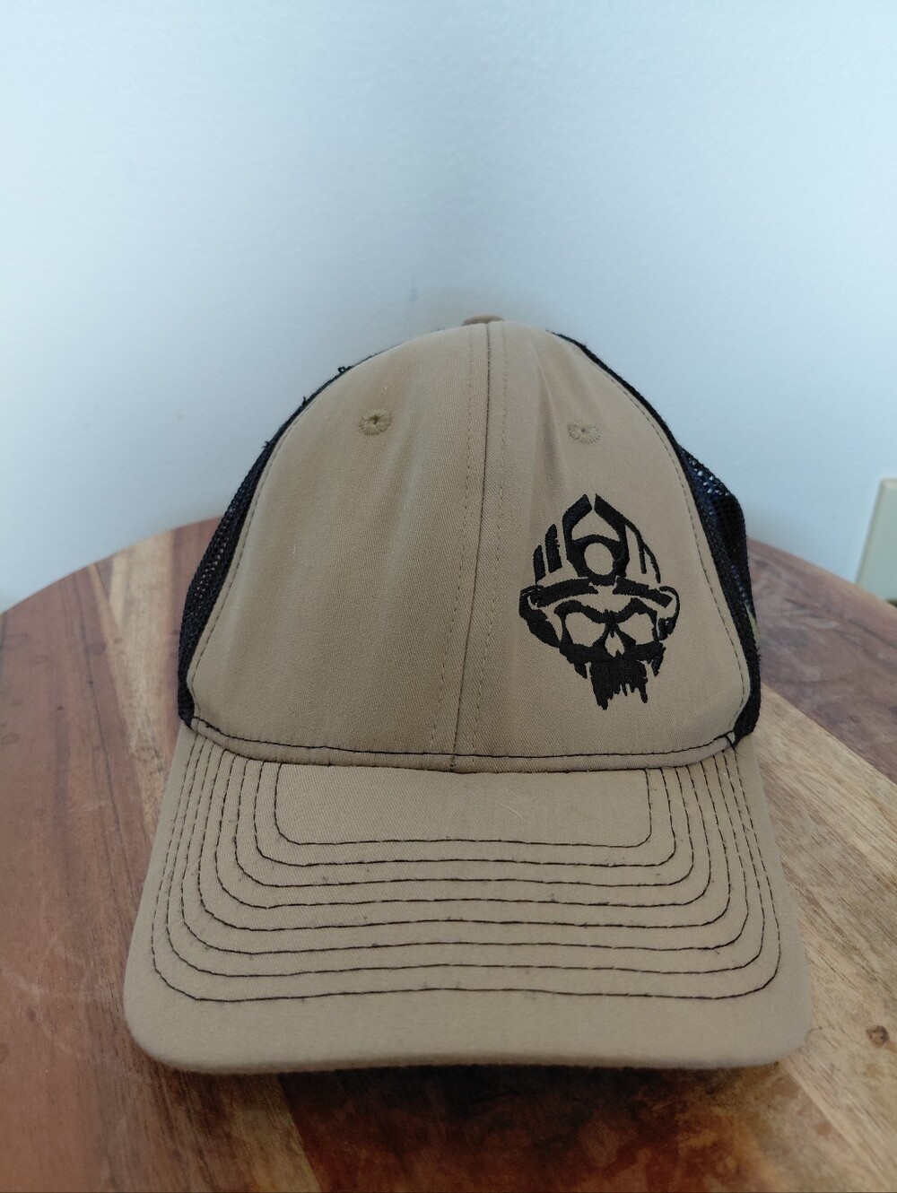 Black Helmet Apparel Firefighter Tan & Black Trucker Hat OS